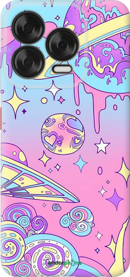 Силиконовый чехол Розовая галактика для ZTE Nubia V70 Design - 4146u-4084 изображение 