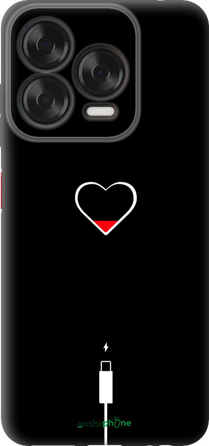 Силиконовый чехол Подзарядка сердца для ZTE Nubia V70 Design - 4274u-4084 изображение 