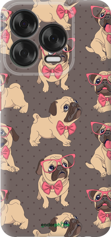 Силиконовый чехол мопсики 2 для ZTE Nubia V70 Design - 4362u-4084 изображение 