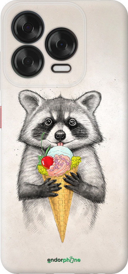 Силиконовый чехол Енотик с мороженым для ZTE Nubia V70 Design - 4602u-4084 изображение 