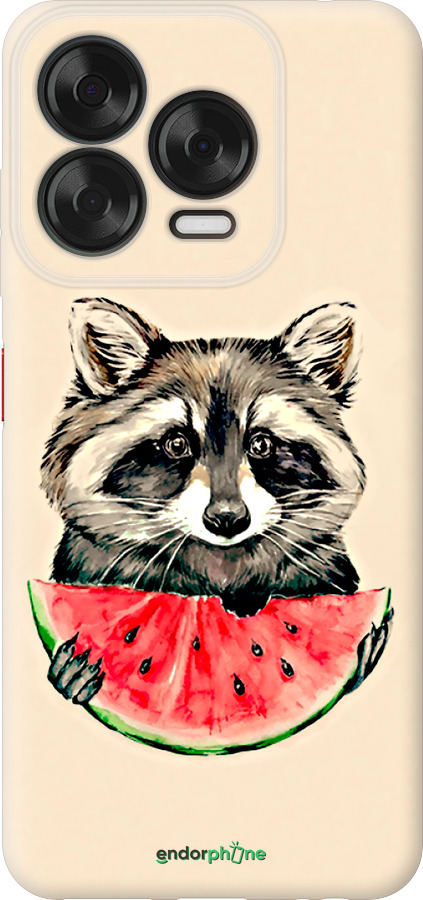 Силиконовый чехол Енотик с арбузом для ZTE Nubia V70 Design - 4605u-4084 изображение 