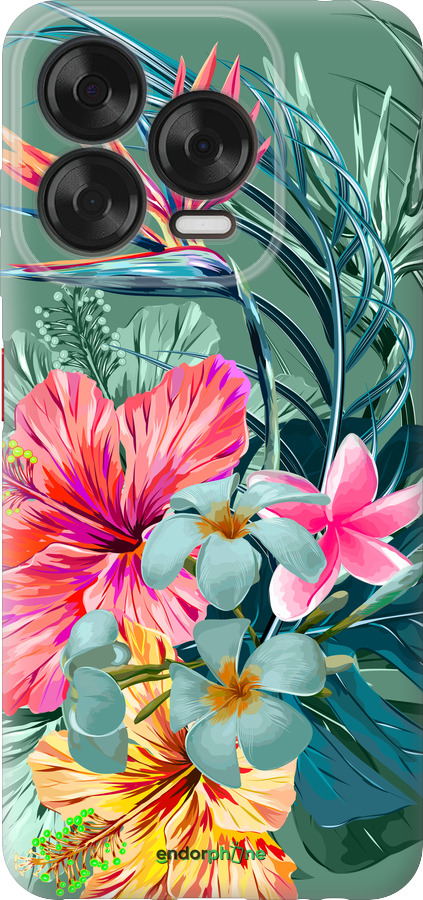 Силиконовый чехол Тропические цветы v1 для ZTE Nubia V70 Design - 4667u-4084 изображение 