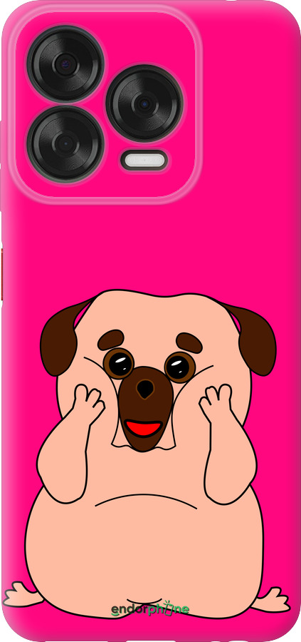 Силиконовый чехол Весёлый мопс для ZTE Nubia V70 Design - 4908u-4084 изображение 