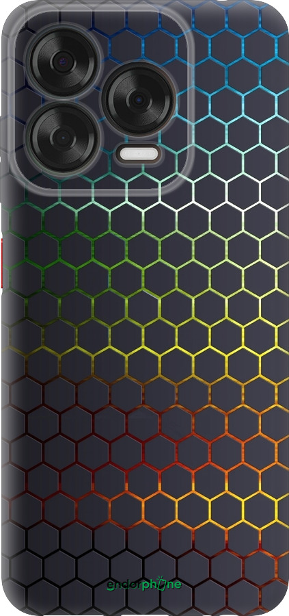 Силиконовый чехол Переливающиеся соты для ZTE Nubia V70 Design - 498u-4084 изображение 