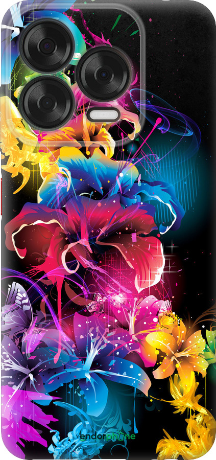 Силиконовый чехол Абстрактные цветы для ZTE Nubia V70 Design - 511u-4084 изображение 