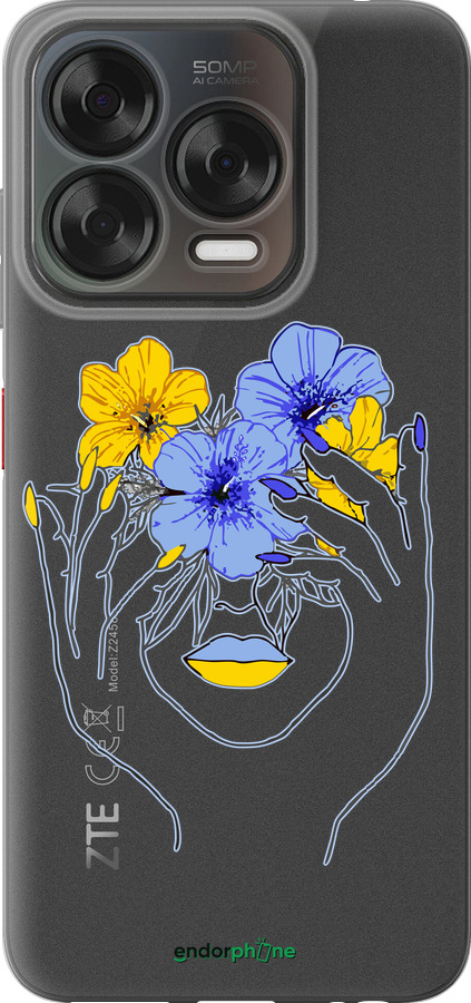 Силиконовый чехол Девушка v4 для ZTE Nubia V70 Design - 5276u-4084 изображение 