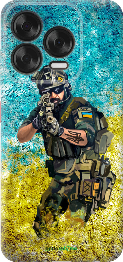 Силиконовый чехол Воин ЗСУ для ZTE Nubia V70 Design - 5311u-4084 изображение 