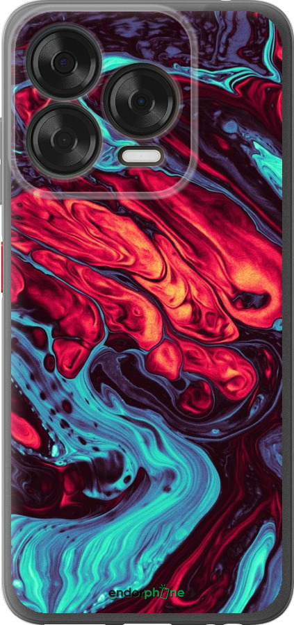 Силиконовый чехол Синяя красная абстакция для ZTE Nubia V70 Design - 5339u-4084 изображение 