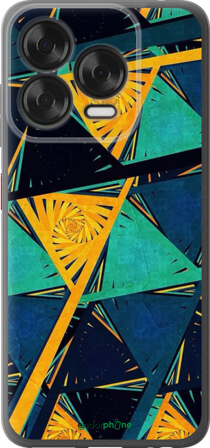 Силіконовий чехол Арт, абстракція, жовтий, синій для ZTE Nubia V70 Design - 5382u-4084 изображение 