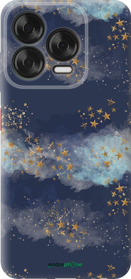 Силиконовый чехол Ночь золотые звезды для ZTE Nubia V70 Design - 5421u-4084 изображение 