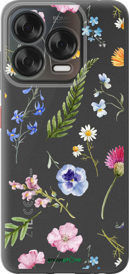 Силиконовый чехол Цветочный фон v2 для ZTE Nubia V70 Design - 5472u-4084 изображение 