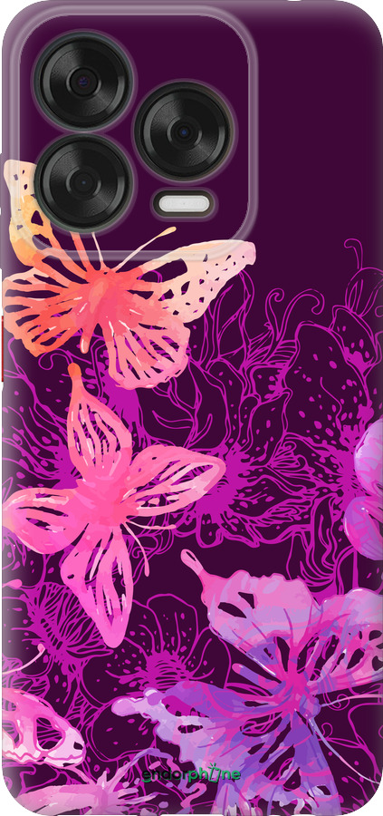 Силиконовый чехол Бабочки v2 для ZTE Nubia V70 Design - 5475u-4084 изображение 