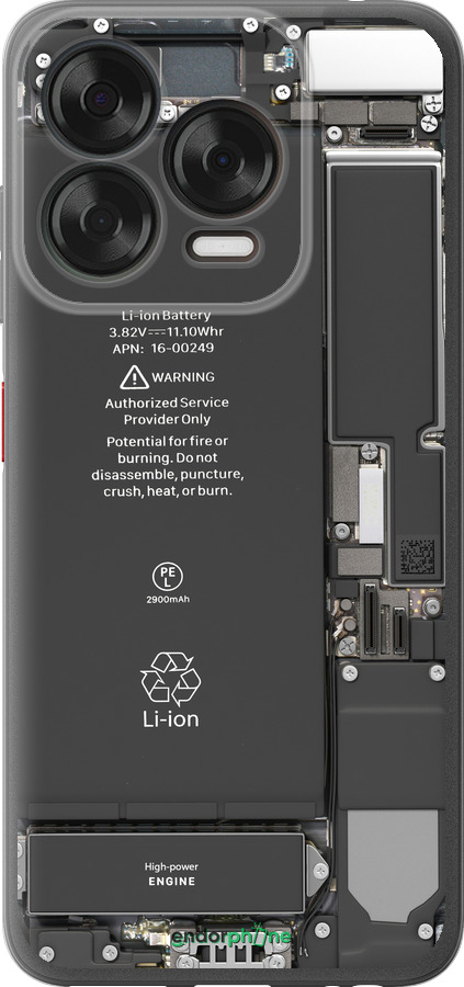 Силиконовый чехол Детали смартфона для ZTE Nubia V70 Design - 5487u-4084 изображение 