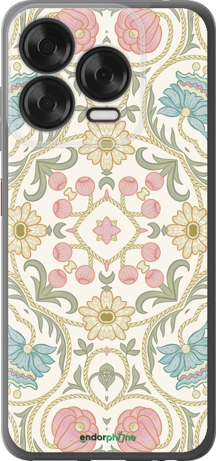 Силиконовый чехол Цветочный орнамент v2 для ZTE Nubia V70 Design - 5513u-4084 изображение 