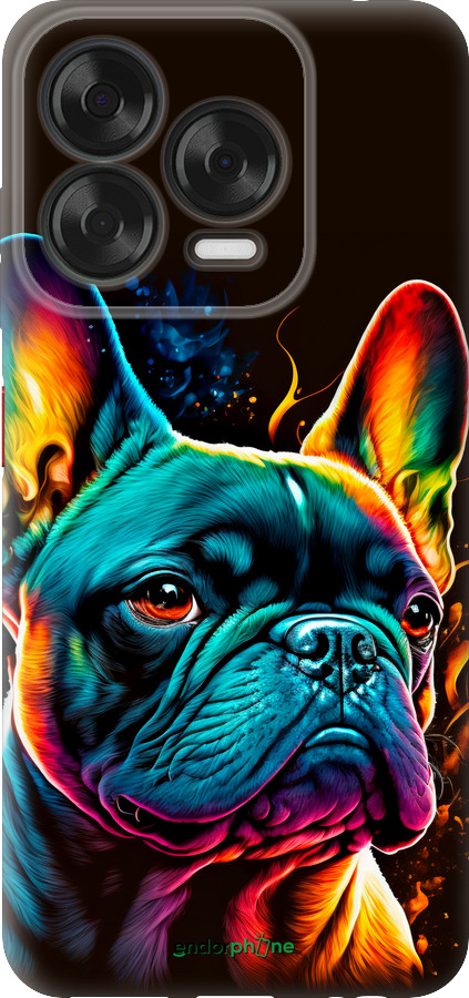 Силиконовый чехол Яркий бульдог для ZTE Nubia V70 Design - 5547u-4084 изображение 
