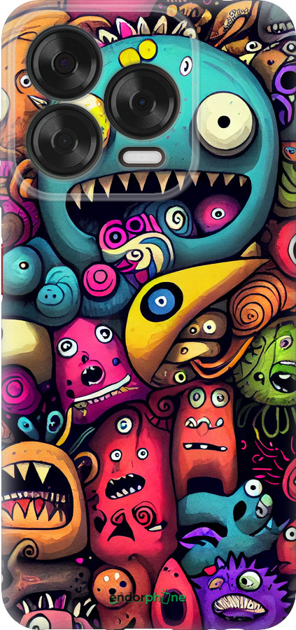Силіконовий чехол Смішні монстри для ZTE Nubia V70 Design - 5549u-4084 изображение 