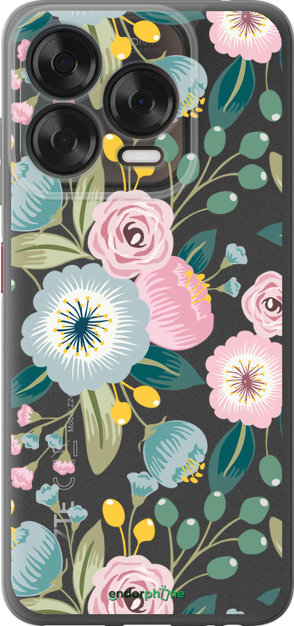 Силиконовый чехол Цветочные обои v2 для ZTE Nubia V70 Design - 5602u-4084 изображение 