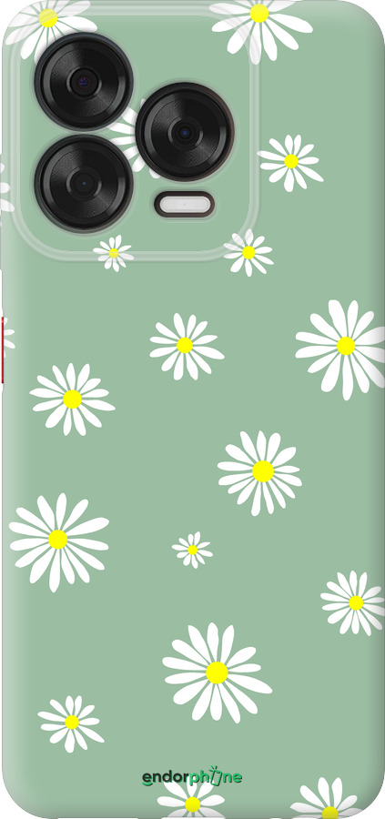 Силиконовый чехол Ромашки v4 для ZTE Nubia V70 Design - 5603u-4084 изображение 