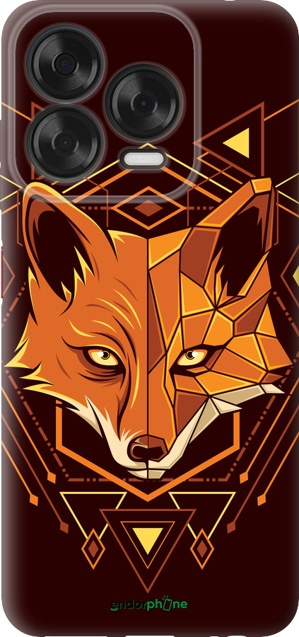 Силиконовый чехол Лиса геометрия для ZTE Nubia V70 Design - 5607u-4084 изображение 