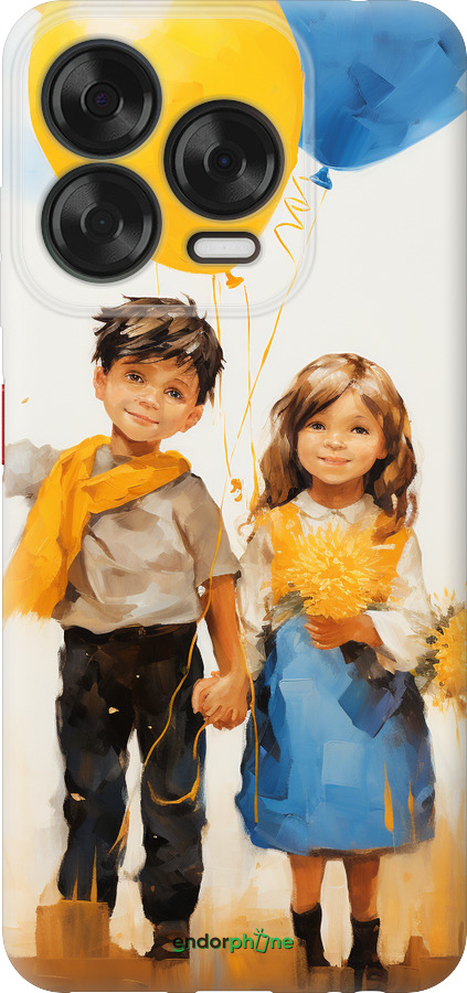 Силиконовый чехол Дети с шариками для ZTE Nubia V70 Design - 5659u-4084 изображение 