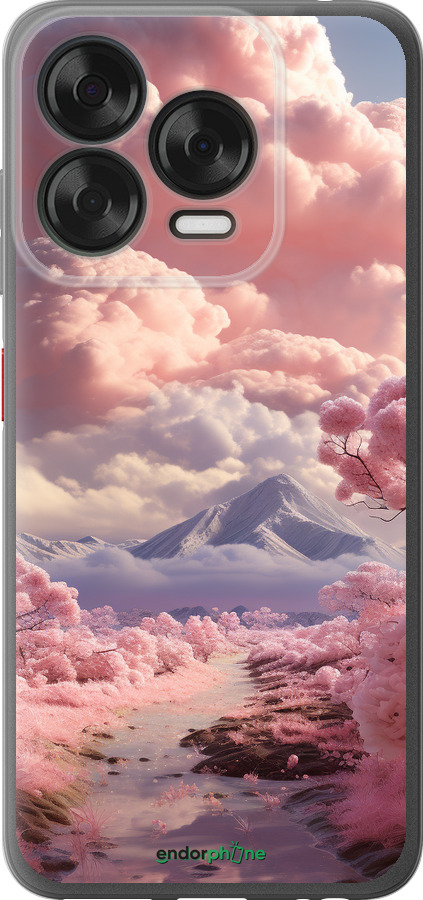 Силиконовый чехол Розовые облака для ZTE Nubia V70 Design - 5660u-4084 изображение 