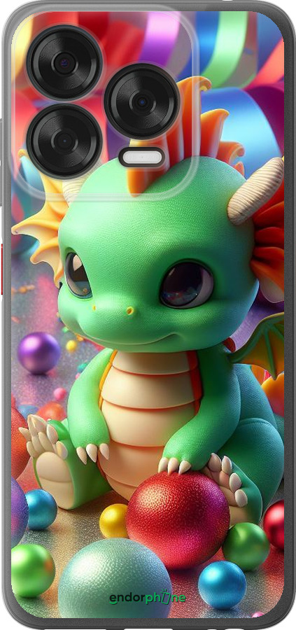 Силиконовый чехол Веселый дракончик для ZTE Nubia V70 Design - 5812u-4084 изображение 
