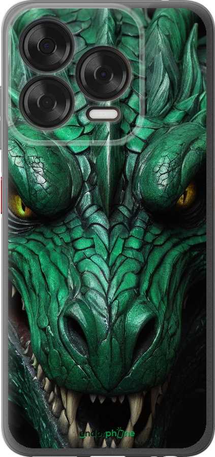 Силиконовый чехол Зелёный дракон v2 для ZTE Nubia V70 Design - 5817u-4084 изображение 