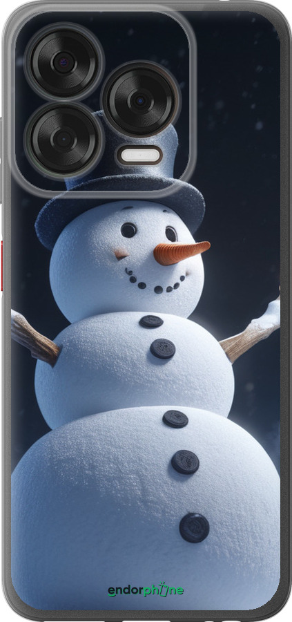 Силиконовый чехол Снеговик для ZTE Nubia V70 Design - 5826u-4084 изображение 