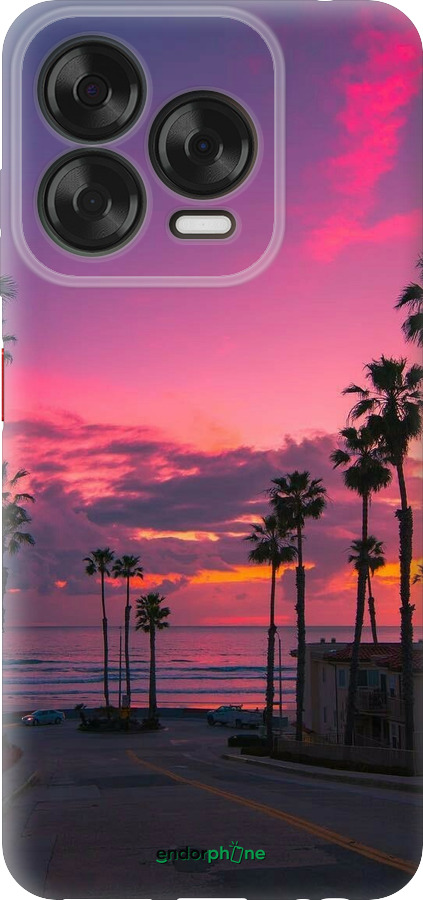 Силиконовый чехол Пальмы для ZTE Nubia V70 Design - 5873u-4084 изображение 