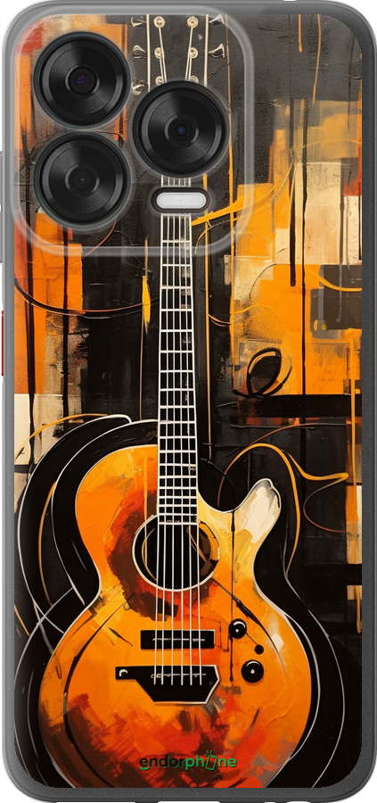 Силиконовый чехол Чехол для телефона Оранжевая Гитара для ZTE Nubia V70 Design - 5934u-4084 изображение 