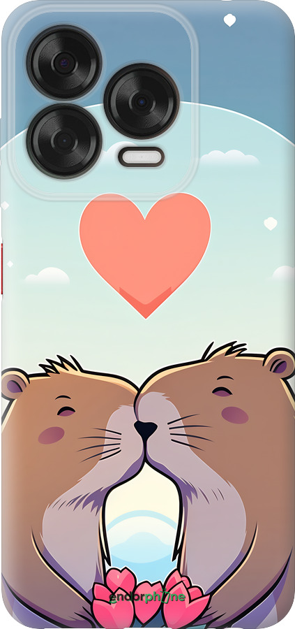 Силиконовый чехол Капибара любовь для ZTE Nubia V70 Design - 6027u-4084 изображение 