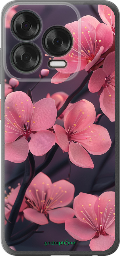 Силіконовий чехол Пурпурова сакура для ZTE Nubia V70 Design - 6075u-4084 изображение 