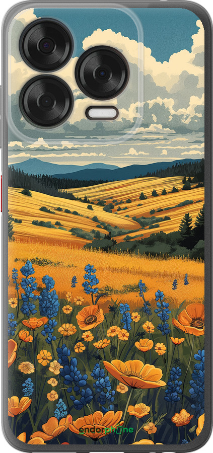 Силиконовый чехол Украинское поле для ZTE Nubia V70 Design - 6082u-4084 изображение 