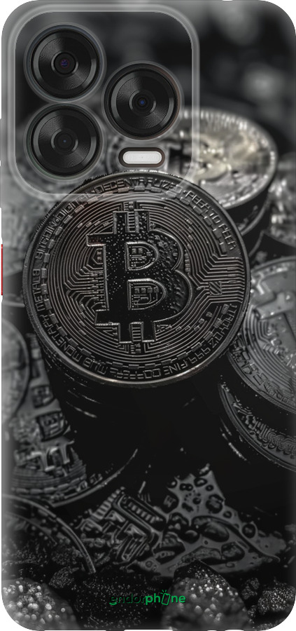 Силіконовий чехол Black Bitcoin для ZTE Nubia V70 Design - 6090u-4084 изображение 