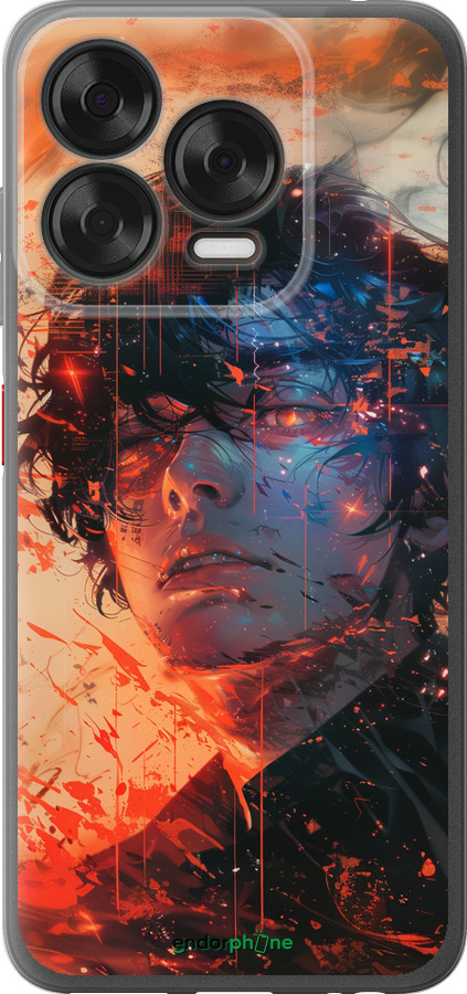 Силиконовый чехол Лицо в пламени для ZTE Nubia V70 Design - 6127u-4084 изображение 