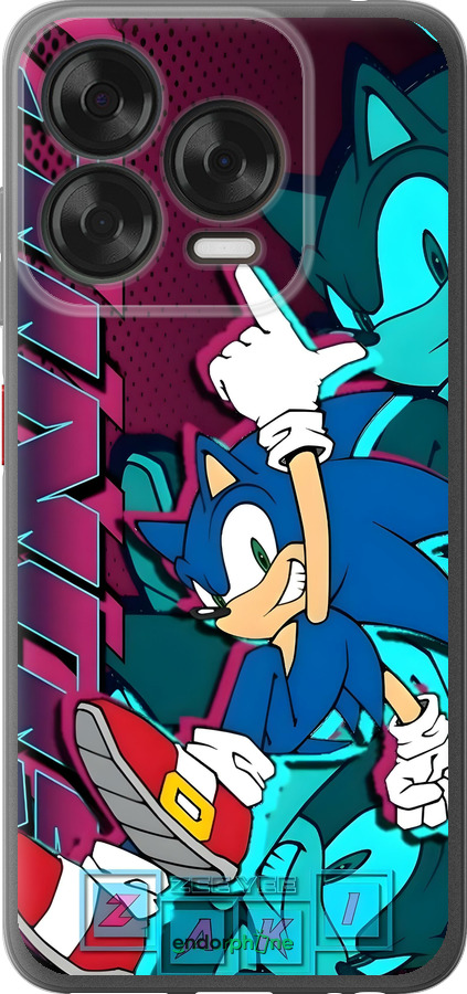 Силіконовий чехол Соник для ZTE Nubia V70 Design - 6284u-4084 изображение 