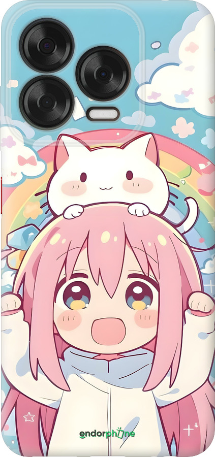 Силіконовий чехол Девочка аниме радуга для ZTE Nubia V70 Design - 6304u-4084 изображение 