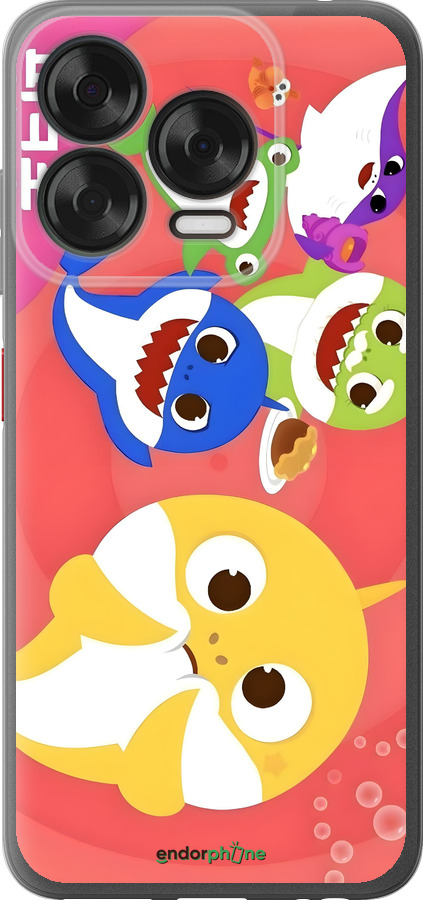 Силіконовий чехол Бейби Шаркс для ZTE Nubia V70 Design - 6305u-4084 изображение 