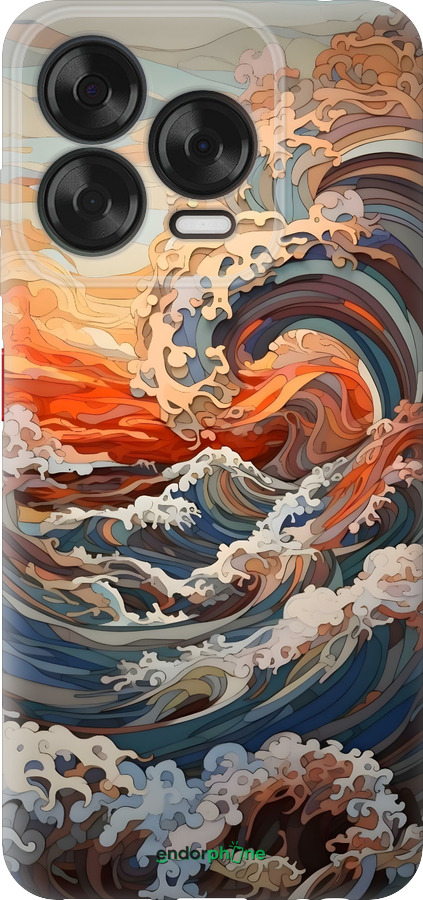 Силиконовый чехол Арт волны для ZTE Nubia V70 Design - 6324u-4084 изображение 