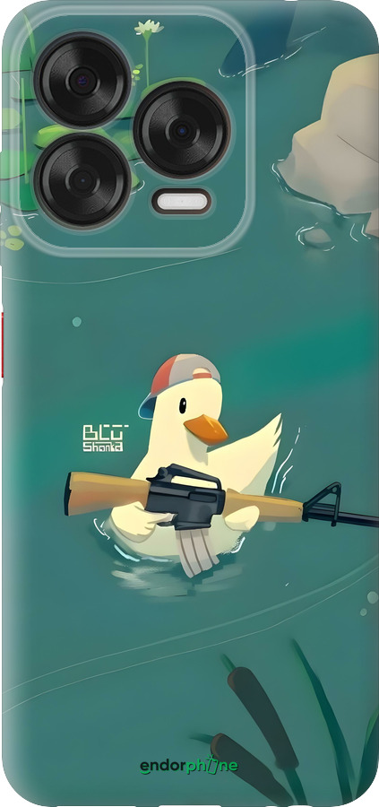 Силиконовый чехол Уточка с автоматом для ZTE Nubia V70 Design - 6356u-4084 изображение 