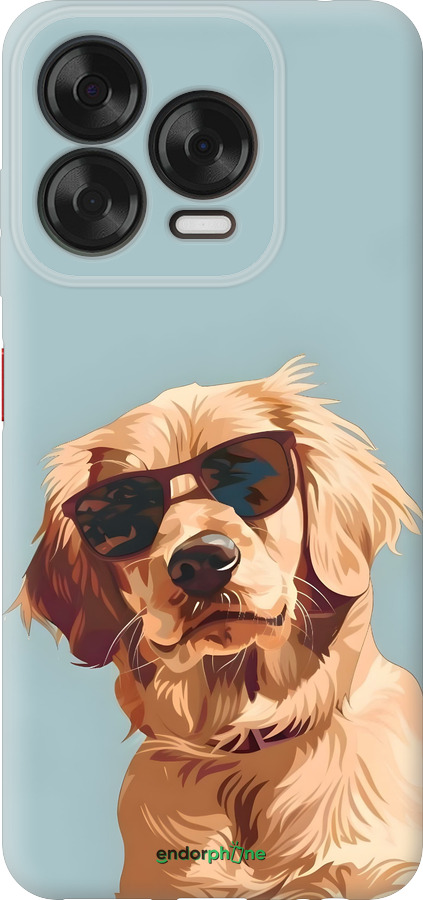 Силиконовый чехол Пес в очках для ZTE Nubia V70 Design - 6381u-4084 изображение 