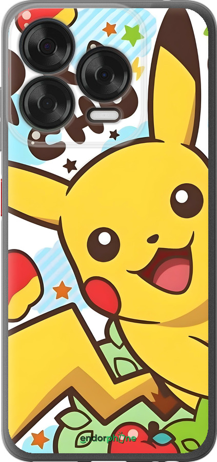 Силиконовый чехол Пикачу 2 для ZTE Nubia V70 Design - 6391u-4084 изображение 