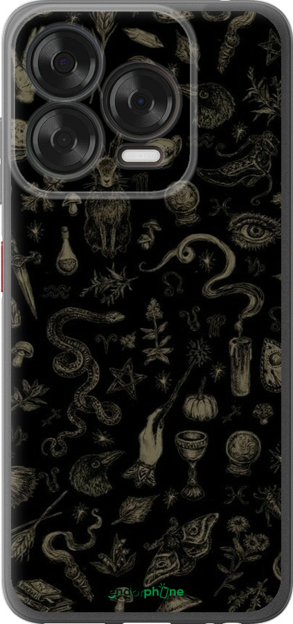 Силиконовый чехол Мистический коллаж с травами и магическими символами для ZTE Nubia V70 Design - 6428u-4084 изображение 