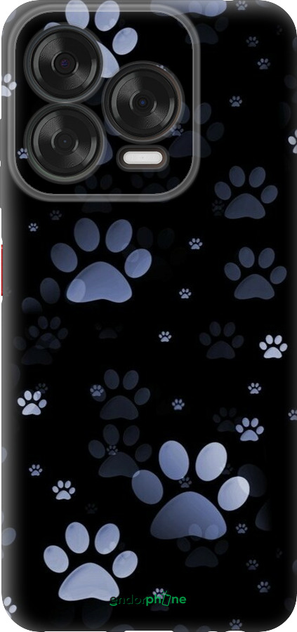 Силіконовий чехол З синіми відбитками лап для ZTE Nubia V70 Design - 6441u-4084 изображение 