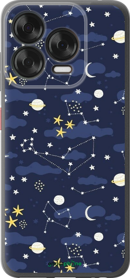 Силиконовый чехол Астрономический узор. Милый дизайн мультяшной вселенной для ZTE Nubia V70 Design - 6446u-4084 изображение 