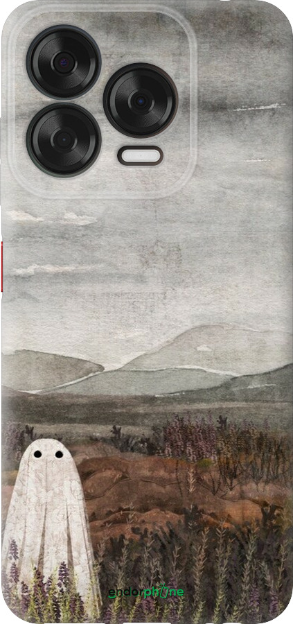 Силиконовый чехол Одинокий призрак на фоне гор для ZTE Nubia V70 Design - 6486u-4084 изображение 