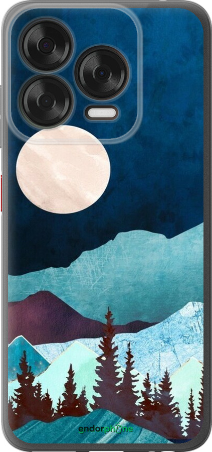 Силиконовый чехол Горная идиллия ночной пейзаж для ZTE Nubia V70 Design - 6488u-4084 изображение 