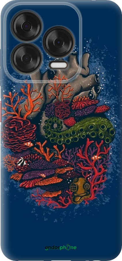 Силиконовый чехол Сердце моря для ZTE Nubia V70 Design - 6506u-4084 изображение 