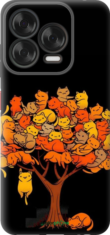 Силиконовый чехол Дерево и котики для ZTE Nubia V70 Design - 6516u-4084 изображение 