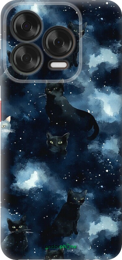 Силиконовый чехол Изображение Кошек с тёмной акварелью для ZTE Nubia V70 Design - 6521u-4084 изображение 